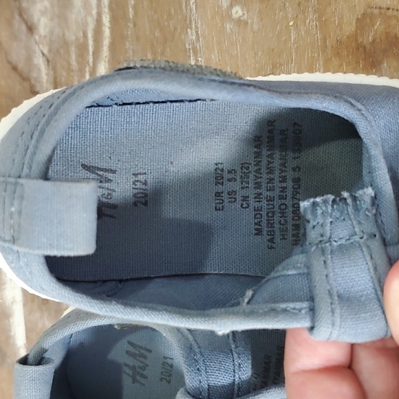 H&M cotton canvas light blue sandals size 5.5 - Picture 7 of 13